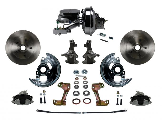 Leed Brakes Power 2" Drop Spindle Kit with Plain Rotors and Zinc Plated Calipers FC1003-F6B2