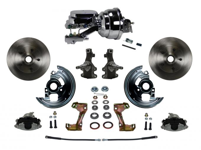 Leed Brakes Power 2" Drop Spindle Kit with Plain Rotors and Zinc Plated Calipers FC1003-N6B4