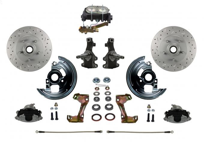 Leed Brakes Manual 2" Drop Spindle Kit with Drilled Rotors and Zinc Plated Calipers FC1003-3A3X