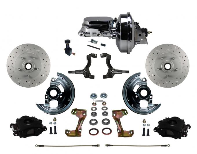 Leed Brakes Power Front Kit with Drilled Rotors and Black Powder Coated Calipers BFC1002-F605X