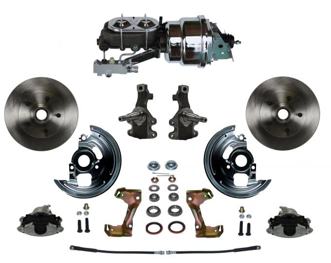 Leed Brakes Power 2" Drop Spindle Kit with Plain Rotors and Zinc Plated Calipers FC1003-LBB2