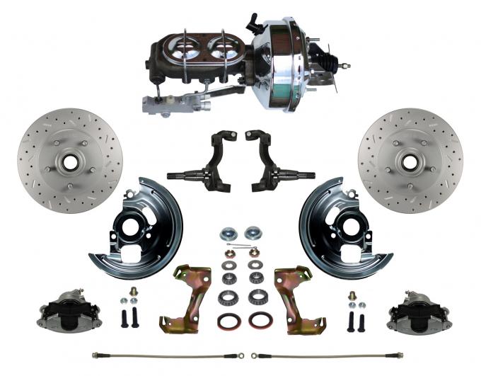 Leed Brakes Power Front Kit with Drilled Rotors and Zinc Plated Calipers FC1002-FBB4X
