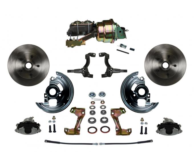 Leed Brakes Power Front Kit with Plain Rotors and Zinc Plated Calipers FC1002-K1A1