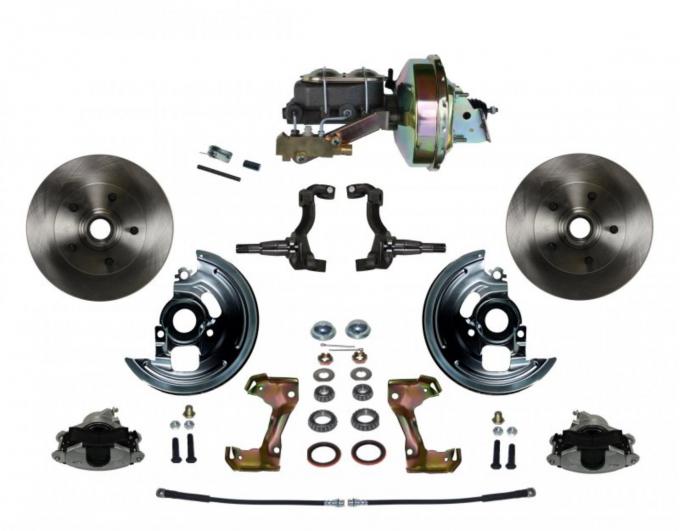 Leed Brakes Power Front Kit with Plain Rotors and Zinc Plated Calipers FC1002-E1A3