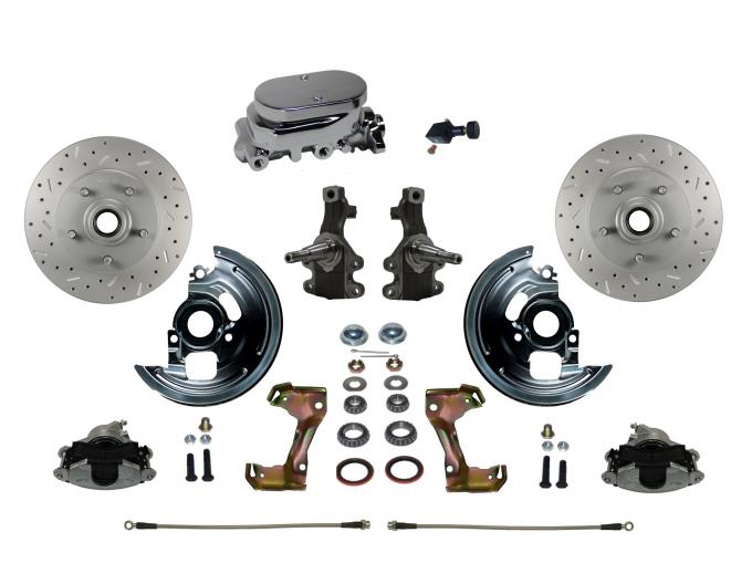Leed Brakes Manual 2" Drop Spindle Kit with Drilled Rotors and Zinc Plated Calipers FC1003-E05X