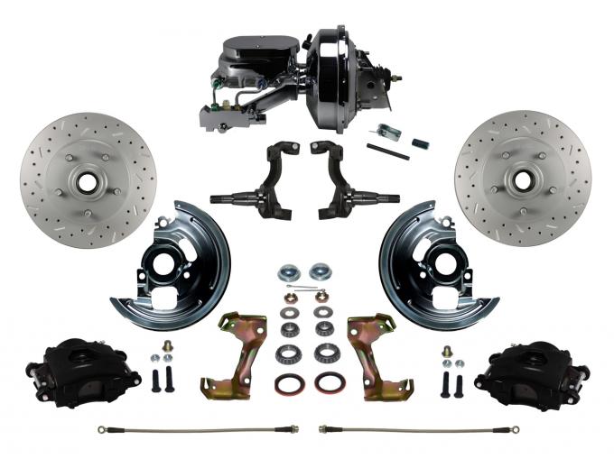 Leed Brakes Power Front Kit with Drilled Rotors and Black Powder Coated Calipers BFC1002-F6B2X
