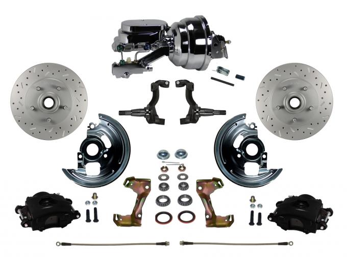 Leed Brakes Power Front Kit with Drilled Rotors and Black Powder Coated Calipers BFC1002-N6B4X