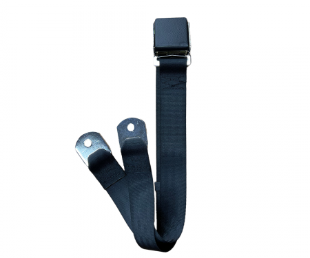 El Camino Seat Belts, Lap Belts With Deluxe Metal Buckles, Side, 1964-1987 | Black
