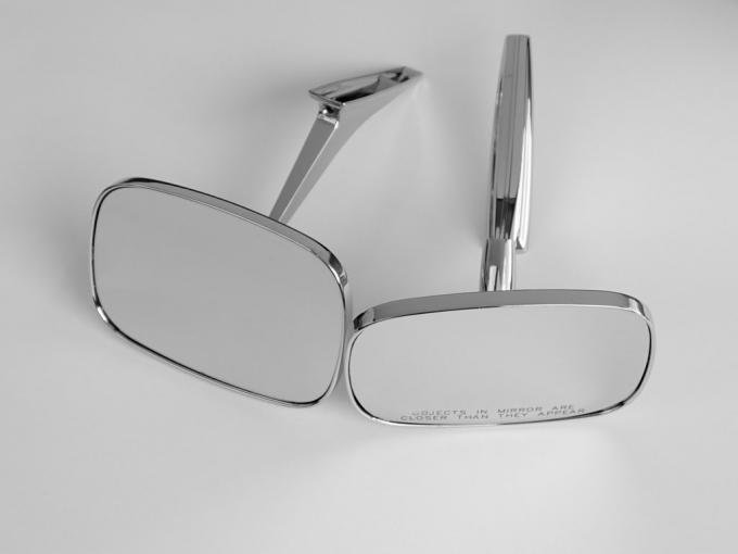 Chevelle Chrome Clear Shot Outside Door Mirrors, 1968-1972