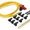 Accel Spark Plug Wire Set, 7mm, Super Stock with Copper Core, Universal Straight Boots, Yellow 3008