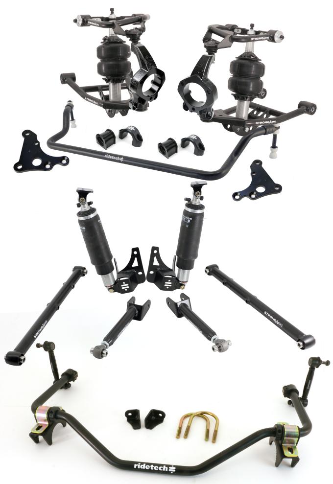 Ridetech HQ Air Suspension System with hub spindles for 1968-1972 GM A-Body 11240297