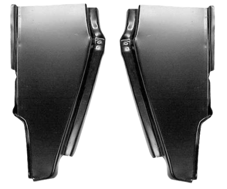 Redline Restomotive® 1967-1972 Chevy Truck Rear Lower Left and Right Door Pillar Repair Panel (12" High)