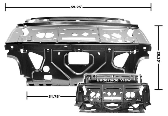 Dynacorn 68-70 R.seat Divider Package Shelf 71-72 Modify to Fit 1462ZA