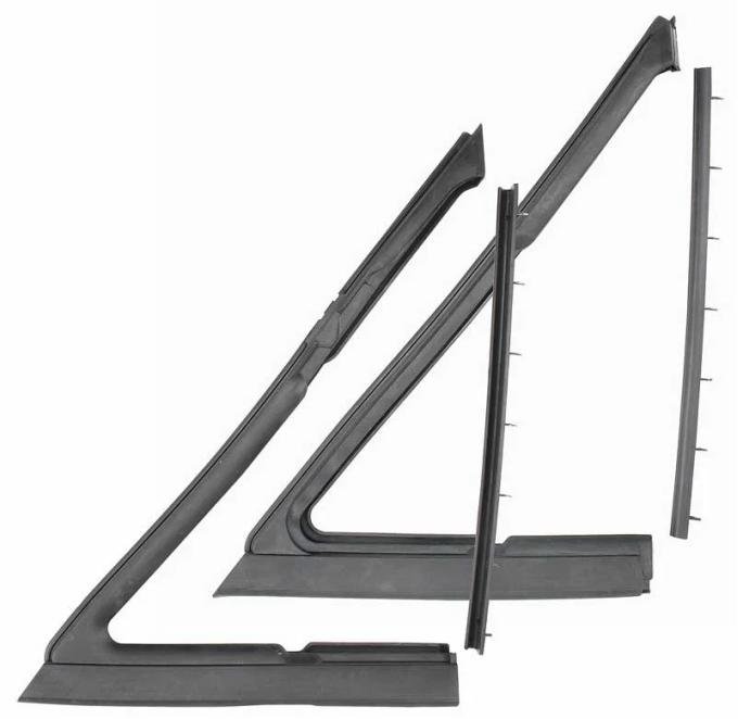 AMD Vent Window Weatherstrips (4pcs), 68-69 Chevelle 2DR Sedan (Post); 68-72 Cutlass GTO Skylark 2DR Sedan (Post); 68-72 El Camino P-VWW2700