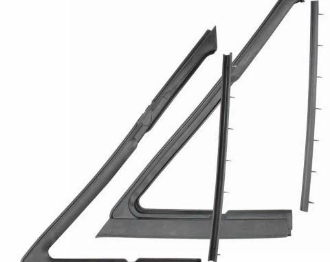 AMD Vent Window Weatherstrips (4pcs), 68-69 Chevelle 2DR Sedan (Post); 68-72 Cutlass GTO Skylark 2DR Sedan (Post); 68-72 El Camino P-VWW2700