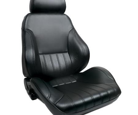 Procar Rally&reg; Smoothback Leather Driver-Left Black Traditional Recliner Seat 80-1000-51LS-LEATHER