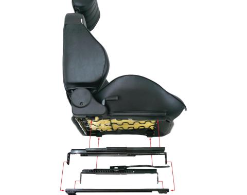 Procar 1968-1972 Chevrolet Adapters Bench to Bucket Passenger/Right 81705