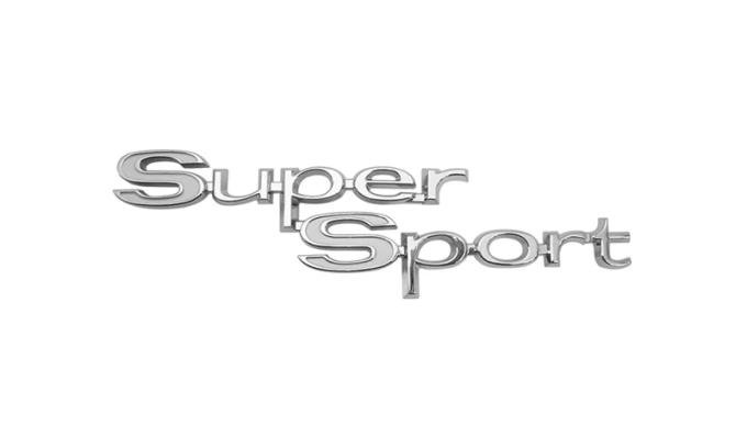 AMD Quarter Panel Emblems, "Super Sport", LH/RH Pair, 67 Chevelle T-4352