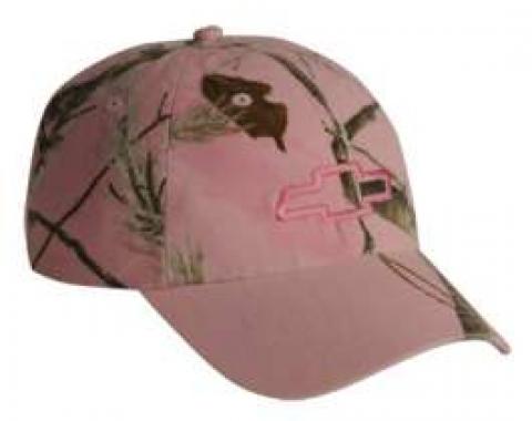 Chevy Cap, Ladies Camo Realtree Bowtie, Pink