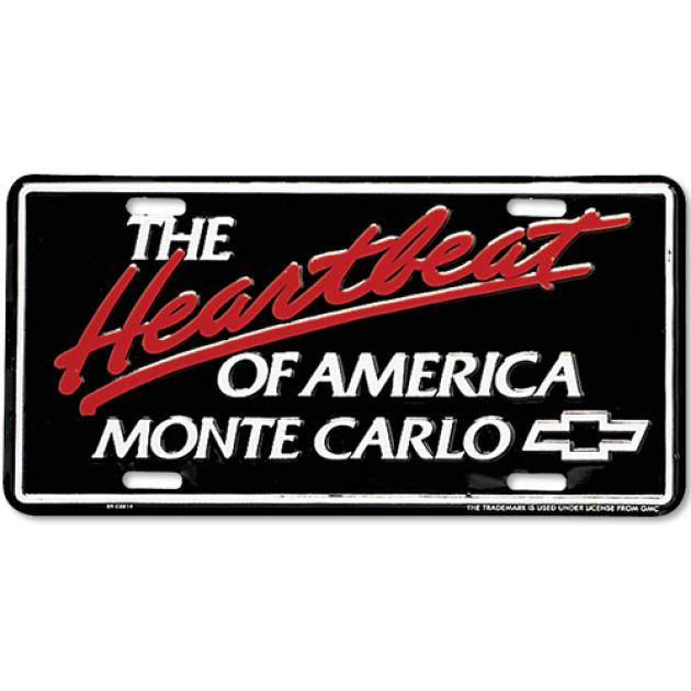 Heartbeat of America Monte Carlo License Plate | Chevelle Depot