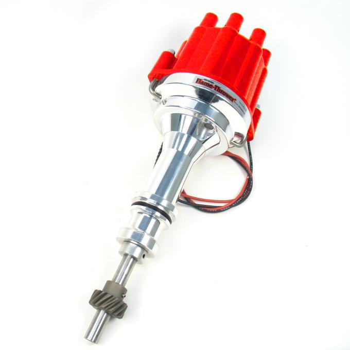 Pertronix Marine Billet Distributor for Ford 351W Engines (Ignitor II), Red Cap Color D231801