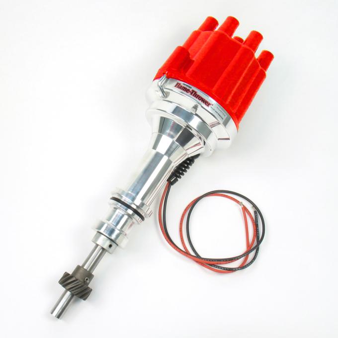 Pertronix Billet Distributor for Ford 351W Engines (Ignitor II) with Mechanical Advance, Red / Female D131801