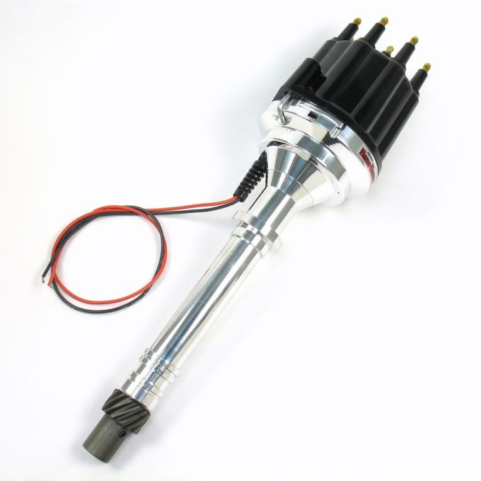 Pertronix Billet Distributor for Chevy Small Block/Big Block Engines (Ignitor II) with Mechanical Advance, Black / Male D100810