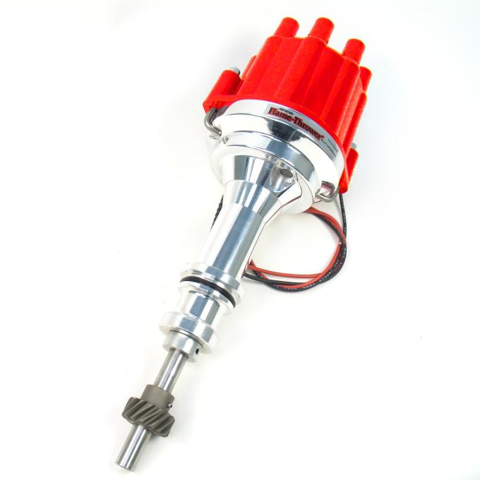 Pertronix Marine Billet Distributor for Ford Small Block Engines (Ignitor II), Red Cap Color D230801
