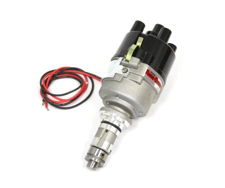 Pertronix Stock Look 45D4 Distributor for British 4 Cylinder Engines (Ignitor II) with Mechanical Advance, Top Exit / 12V Negative D170600