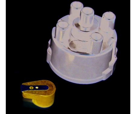 Pertronix Top Exit Distributor Cap and Rotor Kit for 4 Cylinder 45D Style Distributors (Service Part Only) D604600
