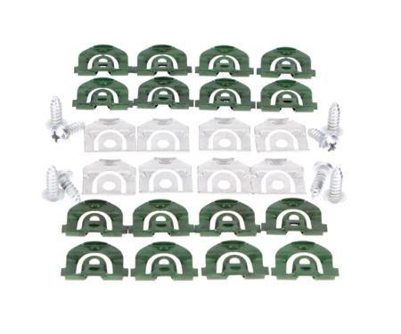 AMD Windshield Molding Clip & Screw Set, 64-67 Chevelle Skylark Cutlass GTO 2DR Coupe X385-3464-1S