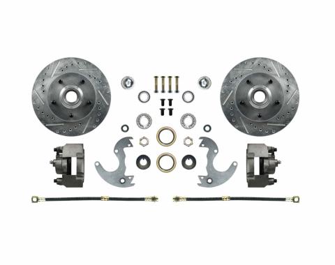 Right Stuff EZ Fit Front Disc Brake Wheel Kit with Drilled and Slotted rotors for 64-72 A-Body, 67-69 F-Body and 64-74 Chevy II/Nova. AFXWK14A