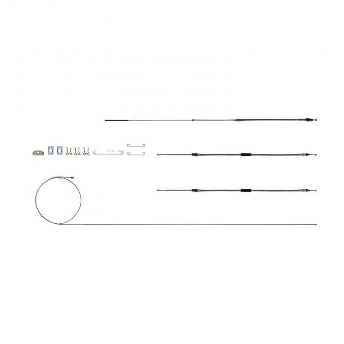 Right Stuff 64 - 67 Chevelle; Powerglide or Manual - Brake Cable Set w/ Hardware RSBCC01