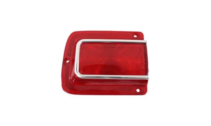 AMD Taillight Lenses, with Chrome Trim, Pair, 65 Chevelle Malibu T-A4205