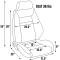 Procar Elite&trade; Vinyl/Velour Driver-Left Black-Black Traditional Recliner Seat 80-1100-71L