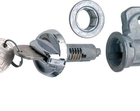 Chevelle Glove Box Lock Set, With Late Style Keys, 1970-1977