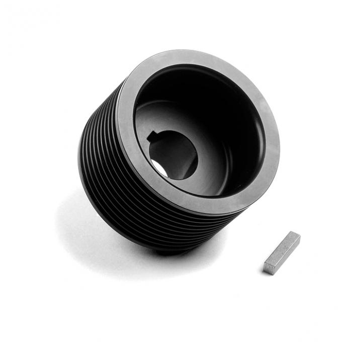 Weiand/Holley Pulley, Supercharger, Serpentine, Steel, Black, 10-Groove, 2.66 Inch Diameter (ND)