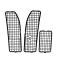 AMD Cowl Grilles, 3 Piece Set, w/o AC, 70-72 Chevelle Malibu El Camino LeMans GTO Grand Prix T-4510