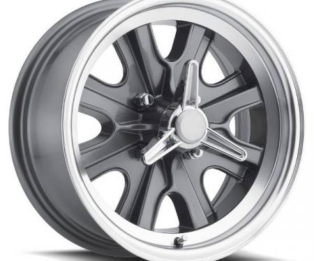 Legendary Wheels HB44, 15 X 7 In., 4 X 4.5, 4.25 BS, Charcoal/Machined LW90-50744B