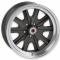 Legendary Wheels HB45, 17 X 8 In., 5 X 4.5, 4.75 BS, Charcoal/Machined LW90-70854B