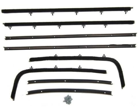 Metro Moulded Parts Window Sweeper Kit Fits 69 Pontiac Lemans GTO 2 Door Hardtop 8 Piece Set WC 8100-21
