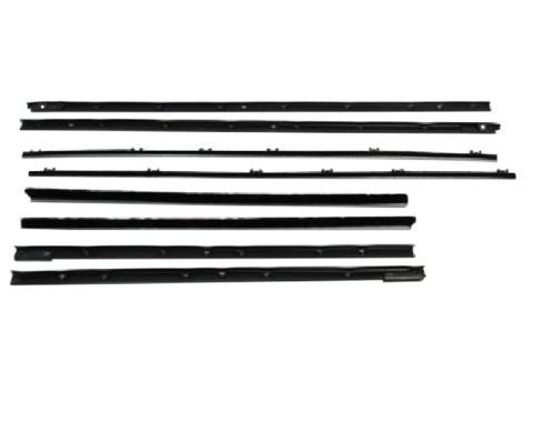 Metro Moulded Parts Window Sweeper Kit Fits 65 Pontiac Lemans GTO Hardtop 8 Piece Set WC 8100-13