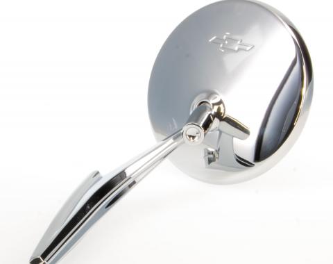AMD Round Bowtie Mirror w/ Ribbed Base, LH or RH, 63-72 Nova; 64-68 Chevelle; 67 Camaro 570-3567-B