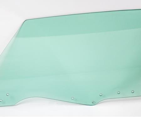 AMD Door Glass w/ 8 Holes, Green Tint, LH, 70-72 GM A-Body Coupe & Convertible; 70-72 Grand Prix 550-3470-8TL