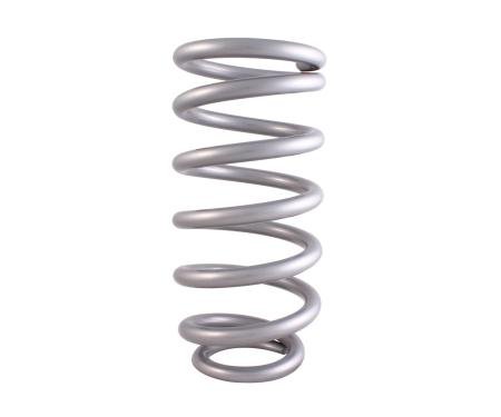 QA1 Spring, Cr-Si Ht High Travel 3.570" 10" X 600 Lbs/In. Tapered Silver Pc 10HTSF600