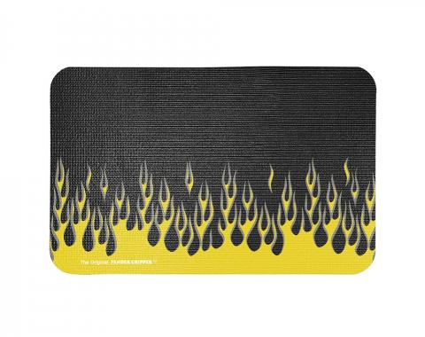 Fender Gripper Yellow and Silver Flames Mat FG2303