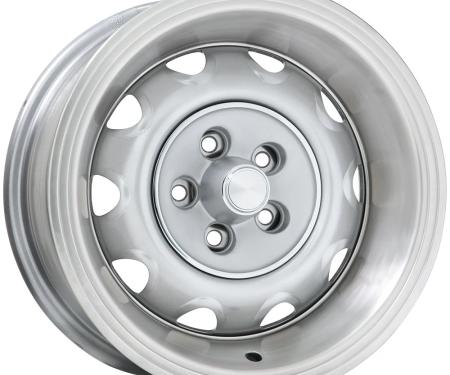 Wheel Vintiques 14x6 Chrysler Rallye Silver 5X4" bolt 4" backspace 61-465404