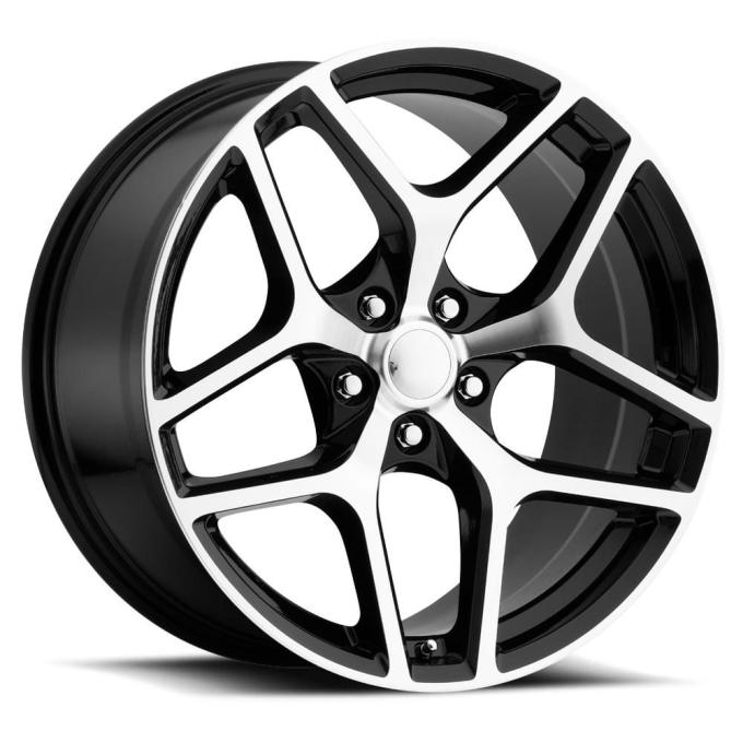 Factory Reproductions FR 27f &ndash; Z28 Camaro Replica Flow Form Wheels 20x9 5x120 +27 HB 66.9 Camaro Z28 Flow Form Gloss Black Machine Face with Cap 27090272007F