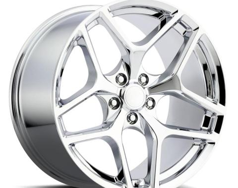 Factory Reproductions FR 27f &ndash; Z28 Camaro Replica Flow Form Wheels 20x9 5x120 +27 HB 66.9 Camaro Z28 Flow Form Chrome with Cap 27090272001F