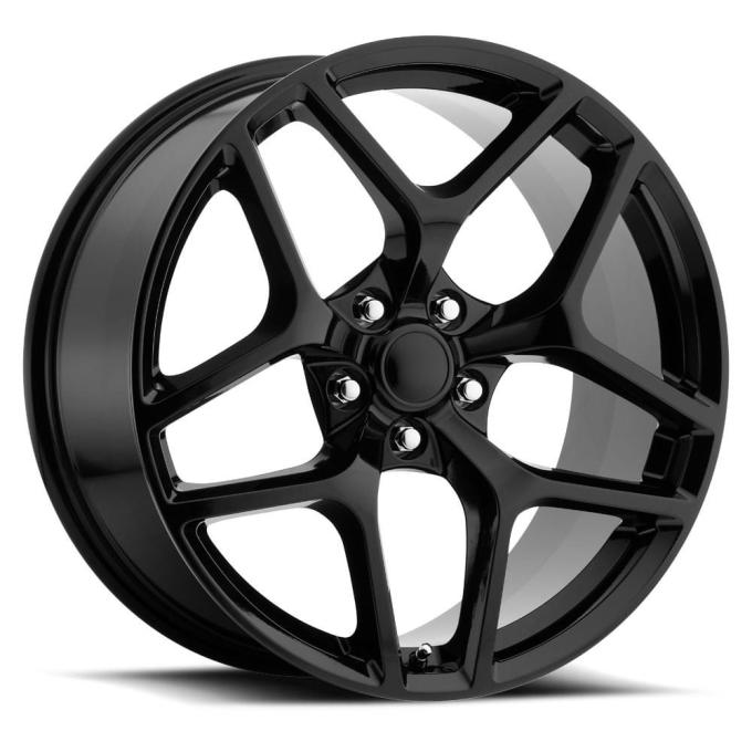 Factory Reproductions FR 27f &ndash; Z28 Camaro Replica Flow Form Wheels 20x10 5x120 +35 HB 66.9 Camaro Z28 Flow Form Gloss Black with Cap 27010352002F